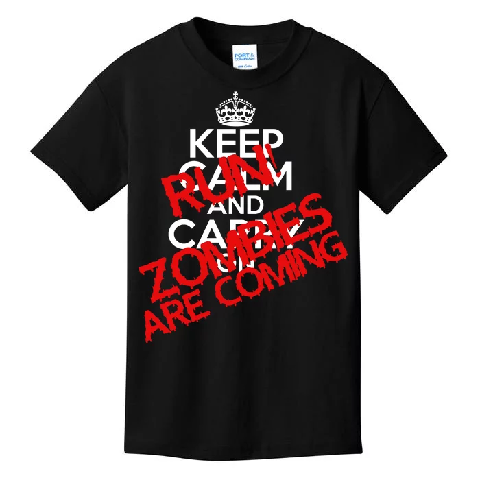 Run! Zombies Are Coming Kids T-Shirt