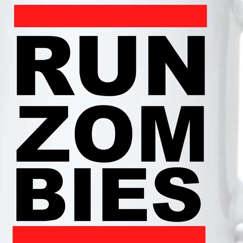 Run Zombies Retro Black Color Changing Mug