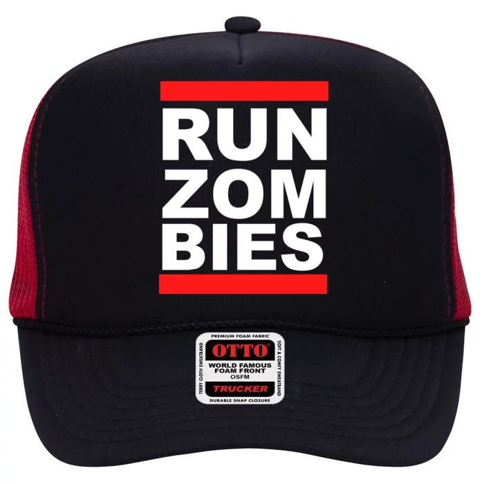 Run Zombies Retro High Crown Mesh Trucker Hat