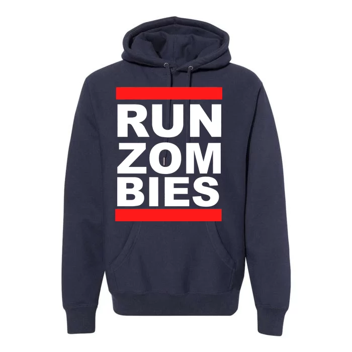 Run Zombies Retro Premium Hoodie