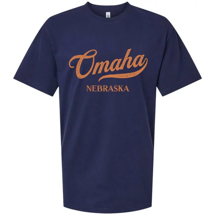 Retro Usa Nebraska State Vintage Omaha Gift Sueded Cloud Jersey T-Shirt