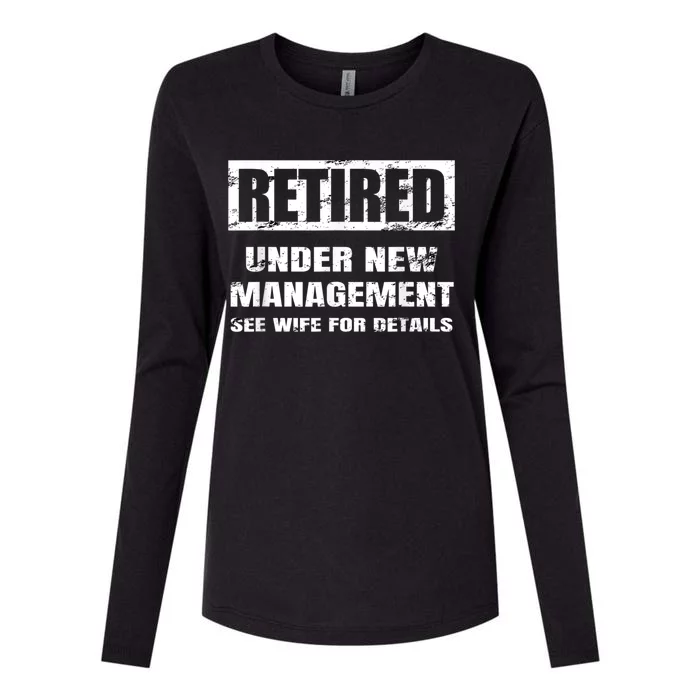 Retired Under New Aget Gift See Wife For Details Meaningful Gift Womens Cotton Relaxed Long Sleeve T-Shirt