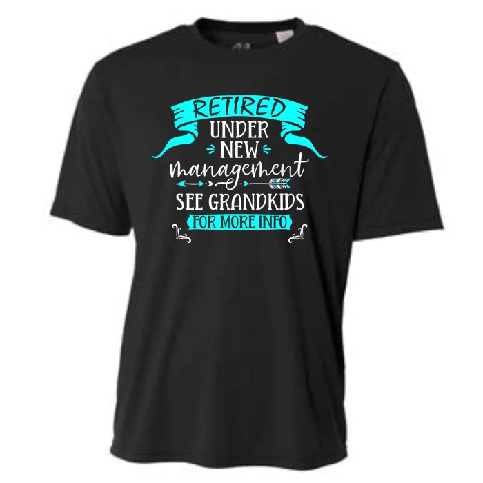 Retired Under New Management See Grand Cooling Performance Crew T-Shirt