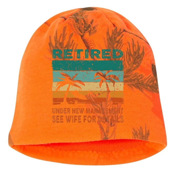 Retired Under New Management See Wife For Details Retirement Kati - Camo Knit Beanie