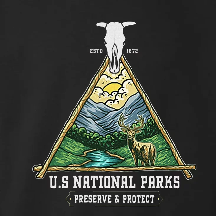 Retro US National Parks Preserve And Protect Outdoor Toddler Hoodie