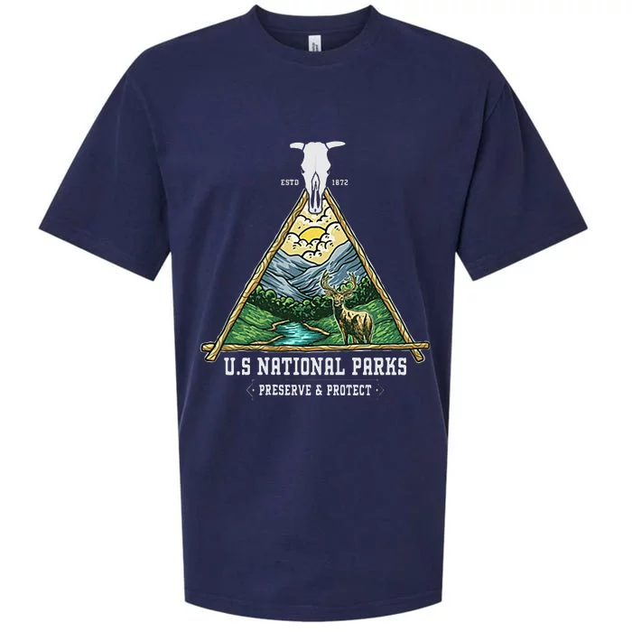 Retro US National Parks Preserve And Protect Outdoor Sueded Cloud Jersey T-Shirt