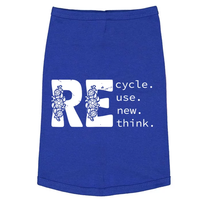 Recycle Use New Think Earth Day Gift Doggie Tank