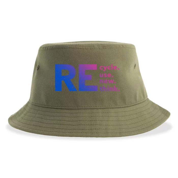 Recycle Use New Think Gift Sustainable Bucket Hat