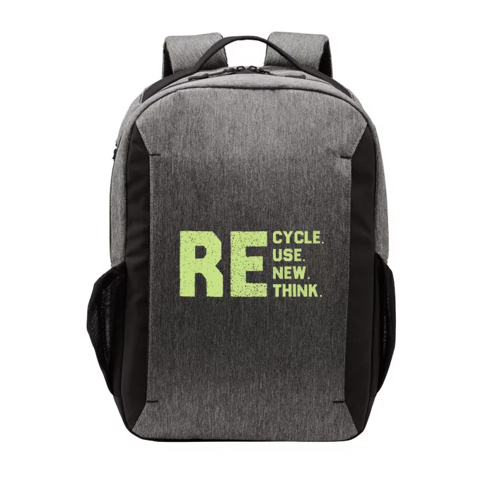 Recycle Use New Think Earth Day Vector Backpack