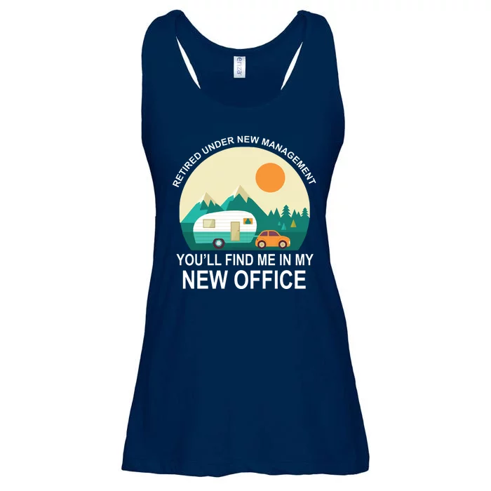 Retired Under New Management You'll Find Me In My New Office Ladies Essential Flowy Tank