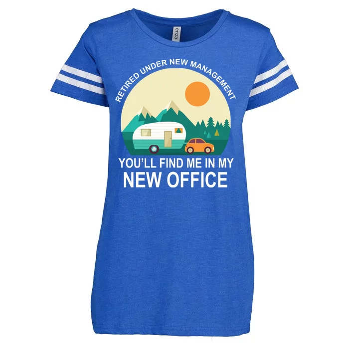 Retired Under New Management You'll Find Me In My New Office Enza Ladies Jersey Football T-Shirt