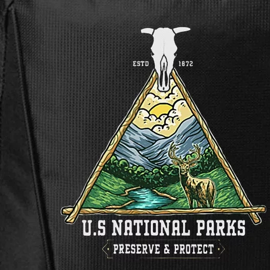 Retro US National Parks Preserve And Protect Outdoor City Backpack