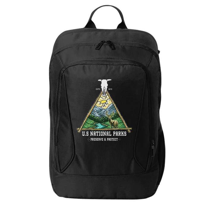 Retro US National Parks Preserve And Protect Outdoor City Backpack