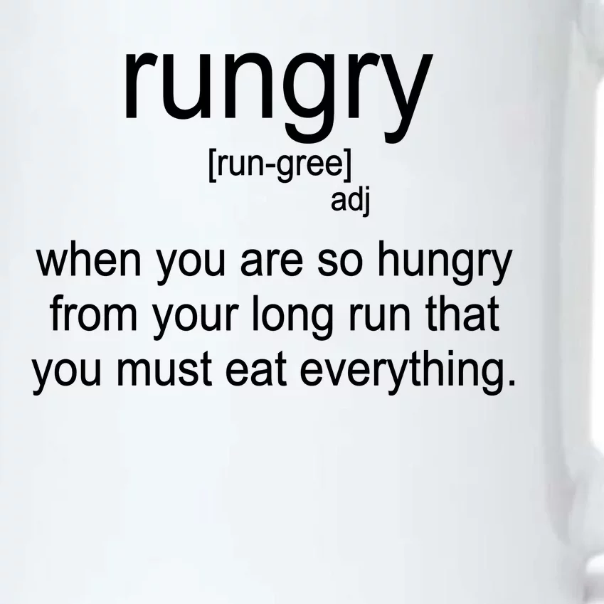 Rungry Definition Funny Black Color Changing Mug