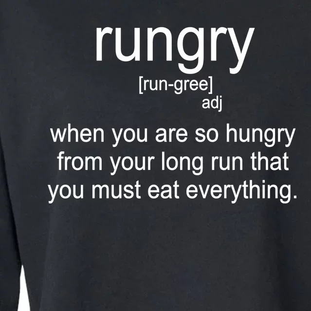 Rungry Definition Funny Cropped Pullover Crew