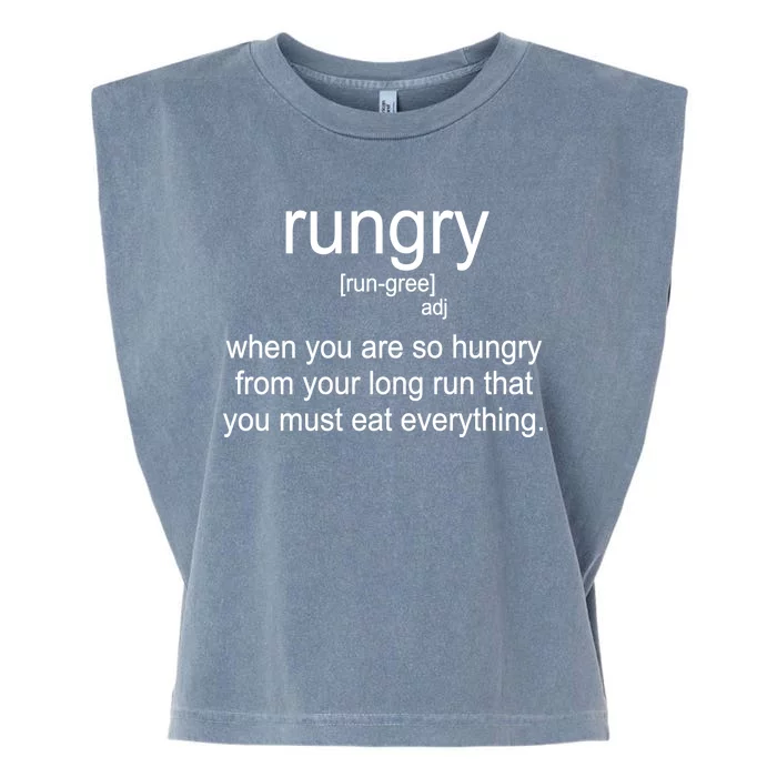 Rungry Definition Funny Garment-Dyed Women's Muscle Tee