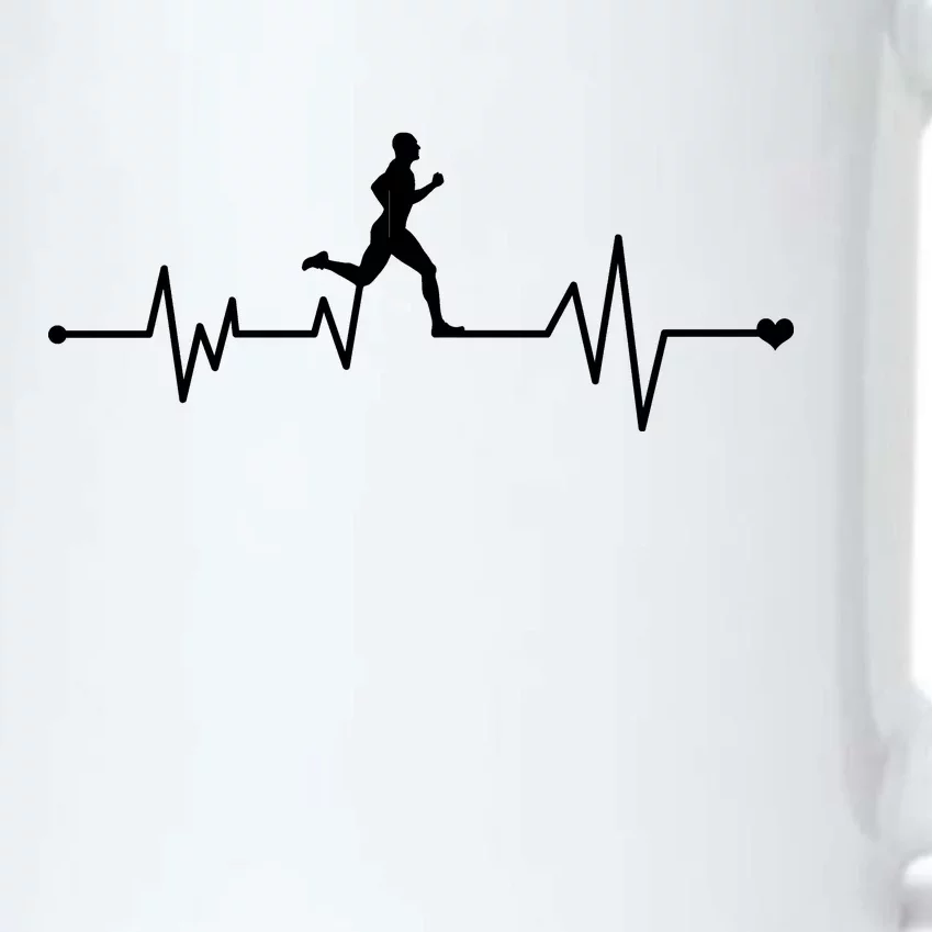 Runner Heartbeat Pulse Black Color Changing Mug