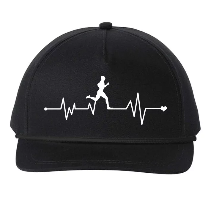 Runner Heartbeat Pulse Snapback Five-Panel Rope Hat