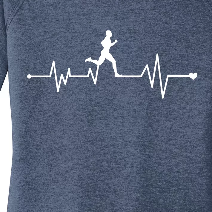 Runner Heartbeat Pulse Women's Perfect Tri Tunic Long Sleeve Shirt