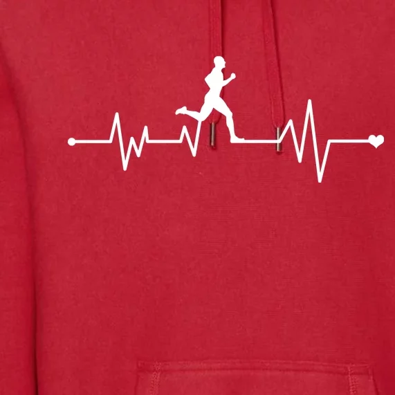 Runner Heartbeat Pulse Premium Hoodie