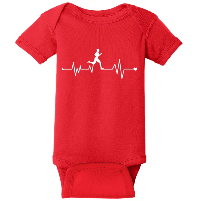 Runner Heartbeat Pulse Baby Bodysuit