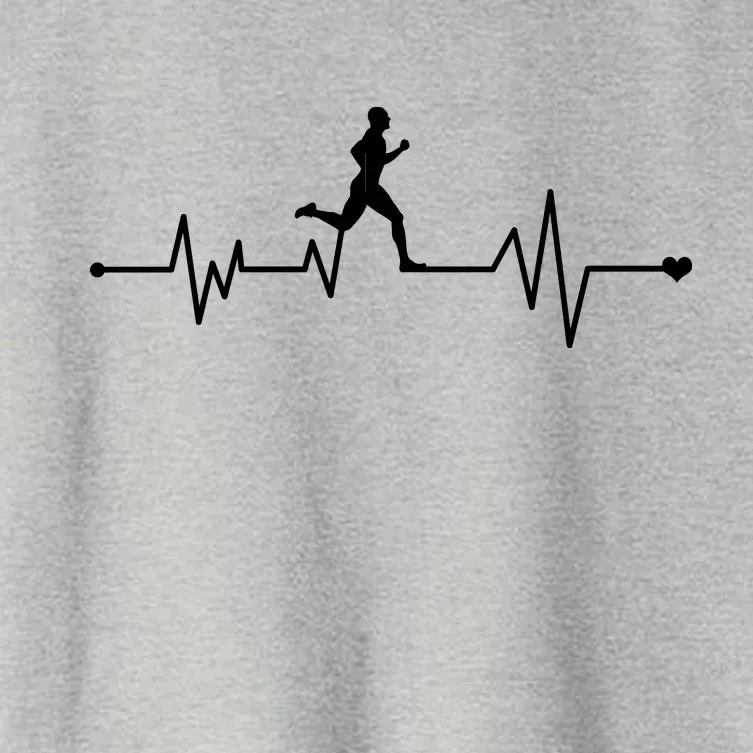 Runner Heartbeat Pulse Women's Crop Top Tee