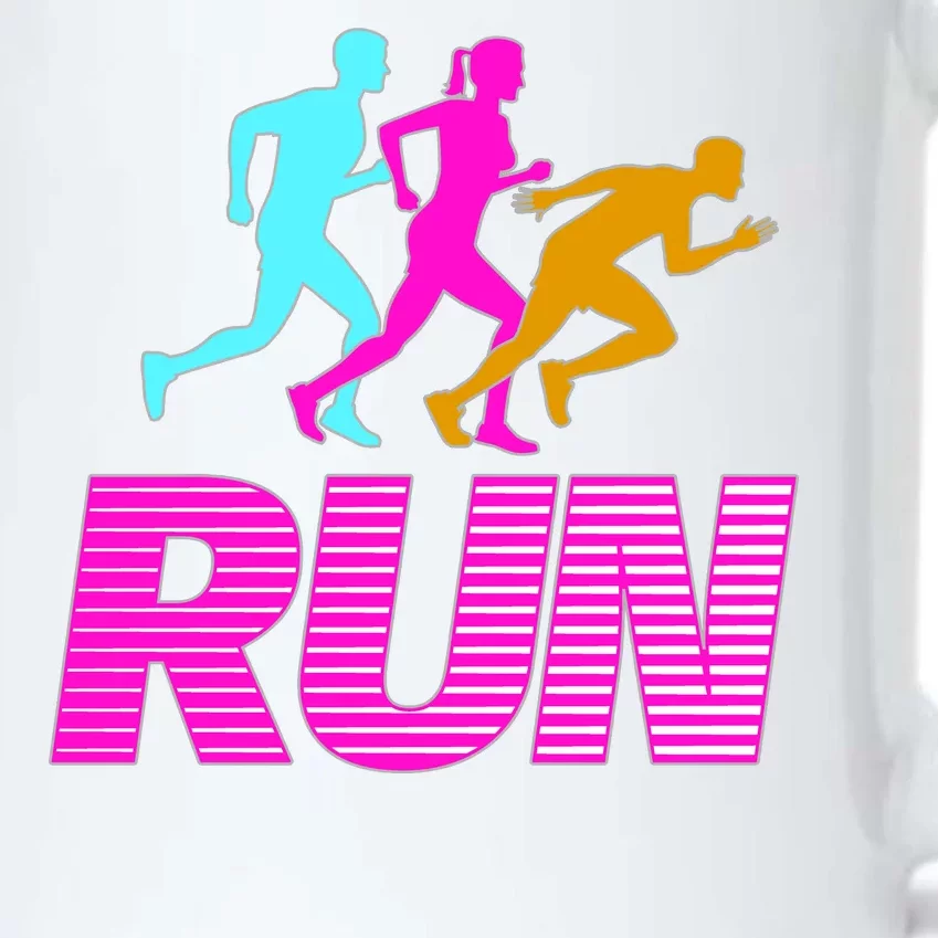 Runners Silhouette Black Color Changing Mug