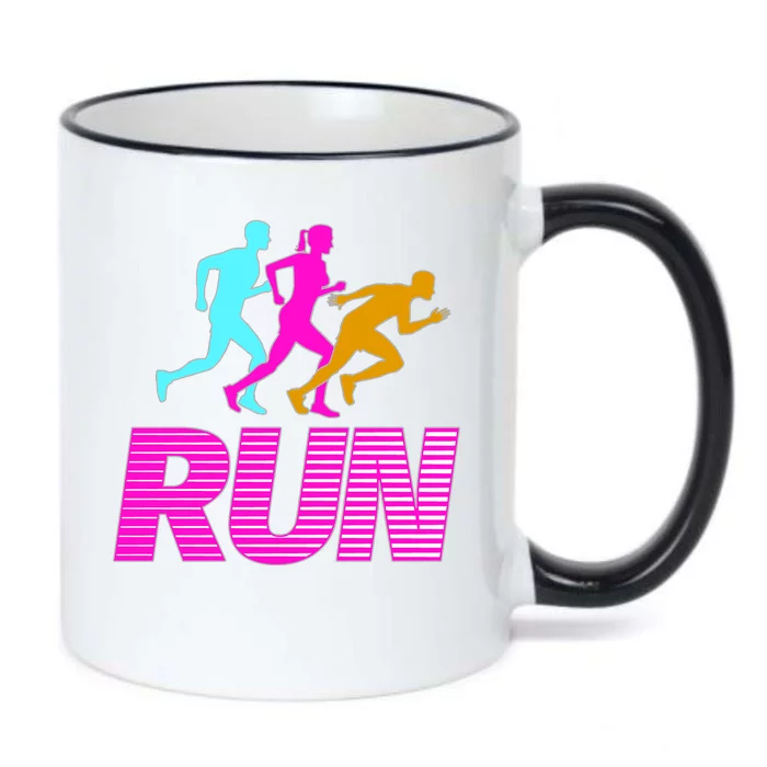 Runners Silhouette Black Color Changing Mug