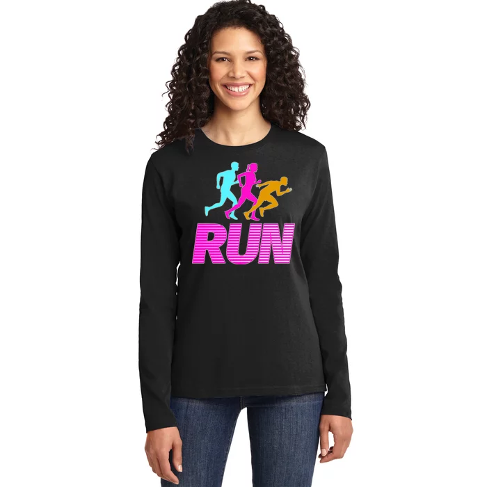 Runners Silhouette Ladies Long Sleeve Shirt