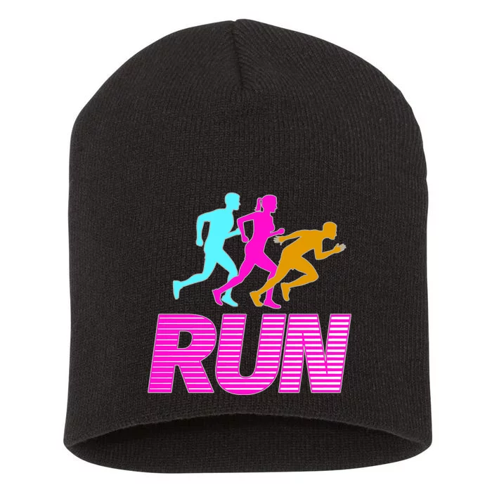 Runners Silhouette Short Acrylic Beanie