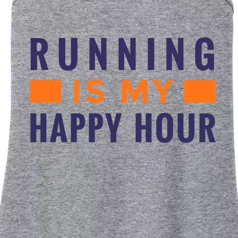 Running Is My Happy Hour Ladies Essential Tank