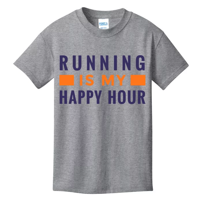 Running Is My Happy Hour Kids T-Shirt