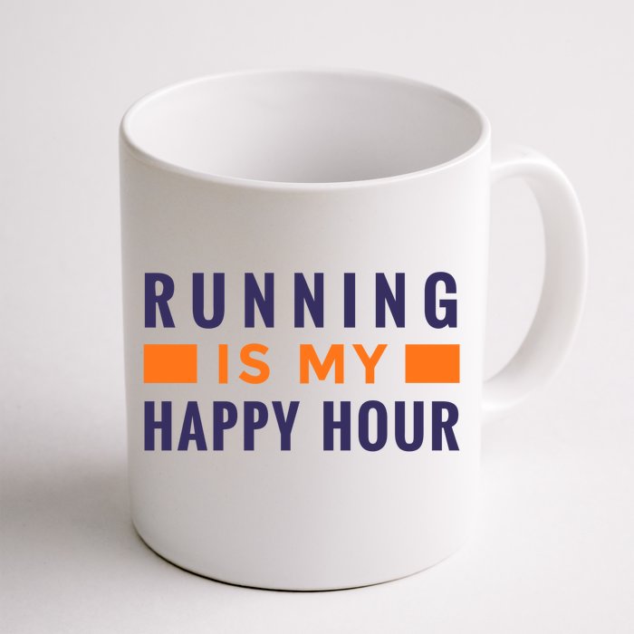 Running Is My Happy Hour Front & Back Coffee Mug