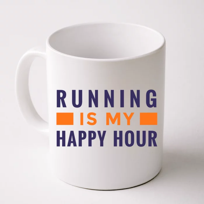 Running Is My Happy Hour Front & Back Coffee Mug