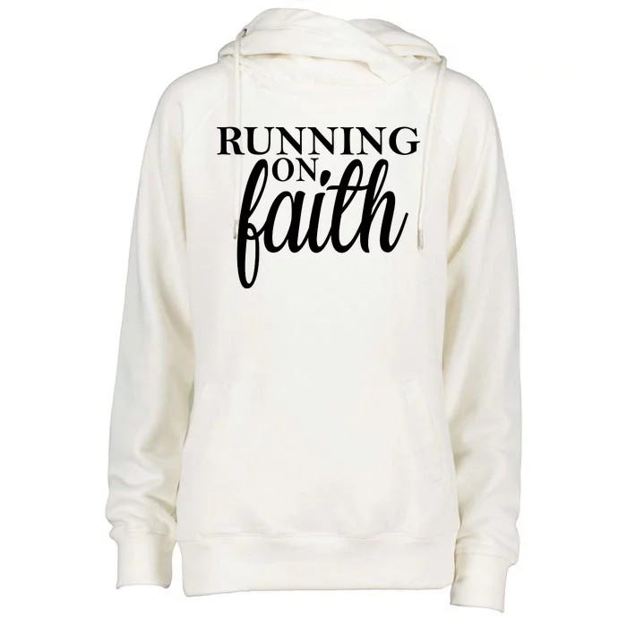 Running On Faith Womens Funnel Neck Pullover Hood