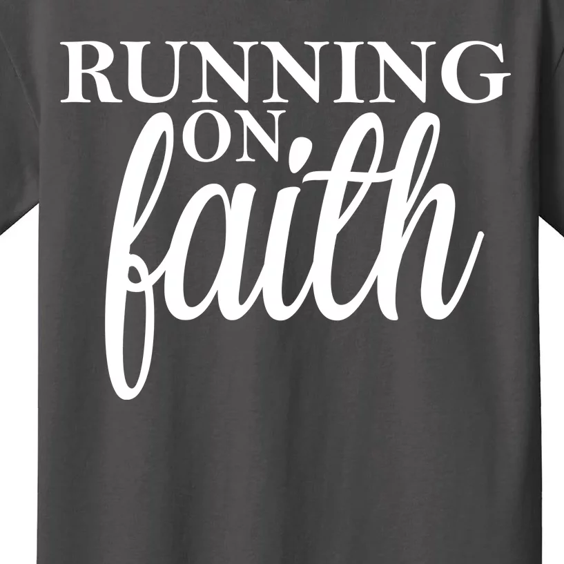 Running On Faith Kids T-Shirt