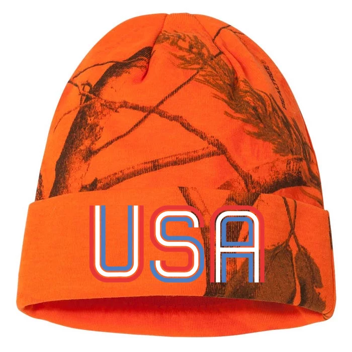 Retro USA Patriotic American 4th of July Kati - 12in Camo Beanie