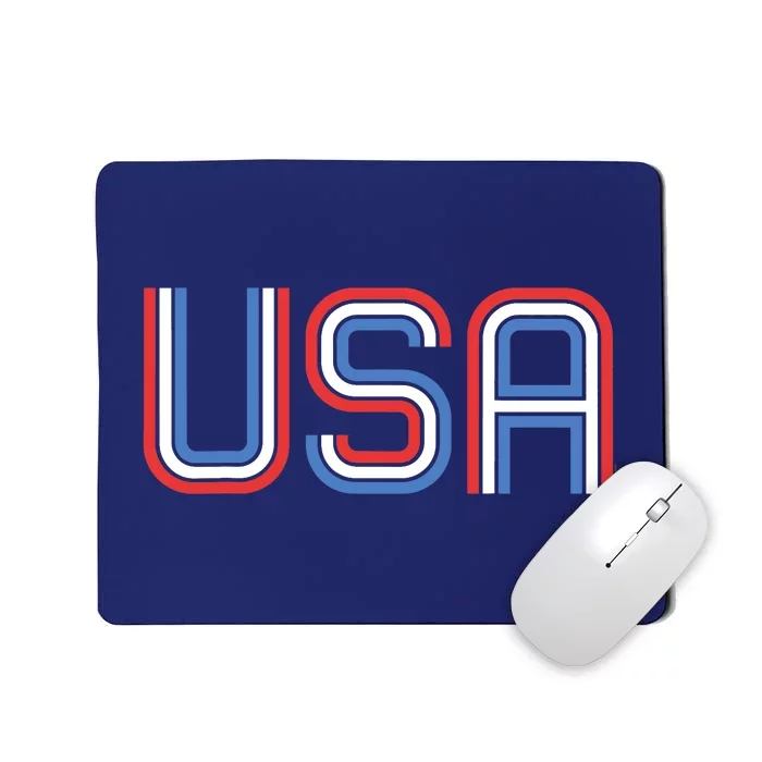 Retro USA Patriotic American 4th of July Mousepad