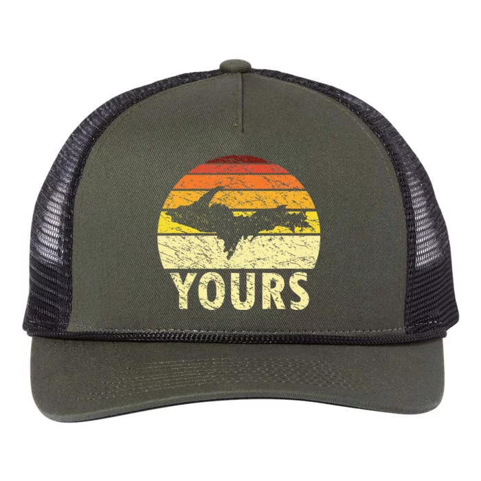 Retro Upper Peninsula Up Yours Yooper Pride Michigan Roots Retro Rope Trucker Hat Cap