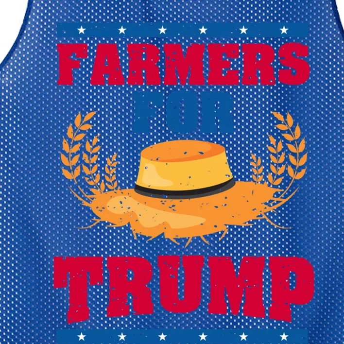 Republican Usa Pride Patriot Farmers For Trump Gift Mesh Reversible Basketball Jersey Tank