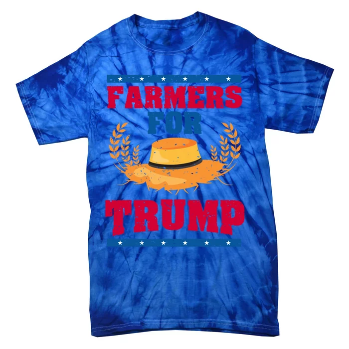 Republican Usa Pride Patriot Farmers For Trump Gift Tie-Dye T-Shirt