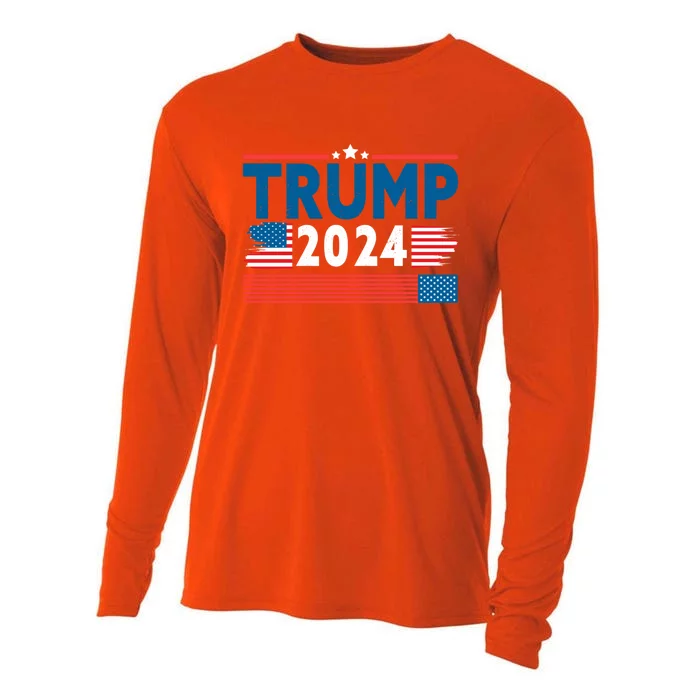 Republican Usa Pride Patriot Election Trump Flag Gift Cooling Performance Long Sleeve Crew