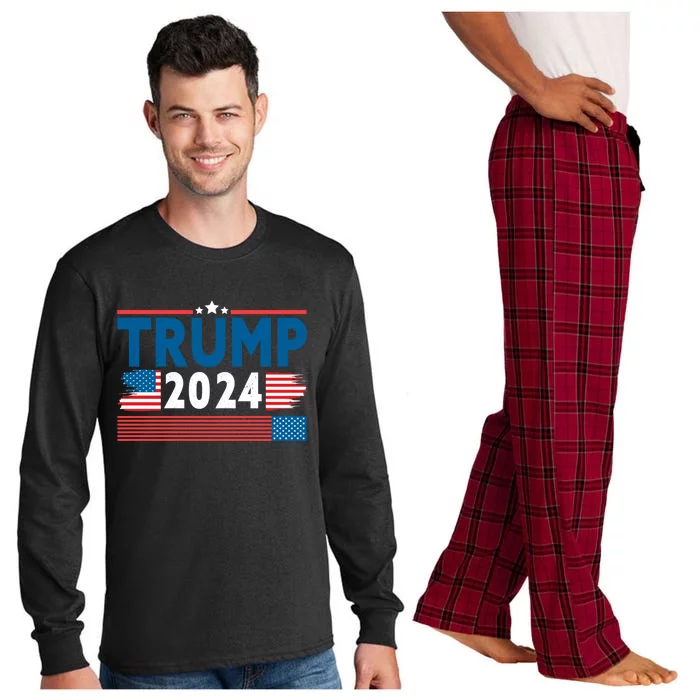 Republican Usa Pride Patriot Election Trump Flag Gift Long Sleeve Pajama Set