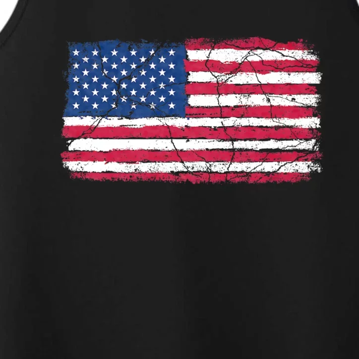 Retro Usa Patriotic American Flag American Flag 4th Of July Performance Tank