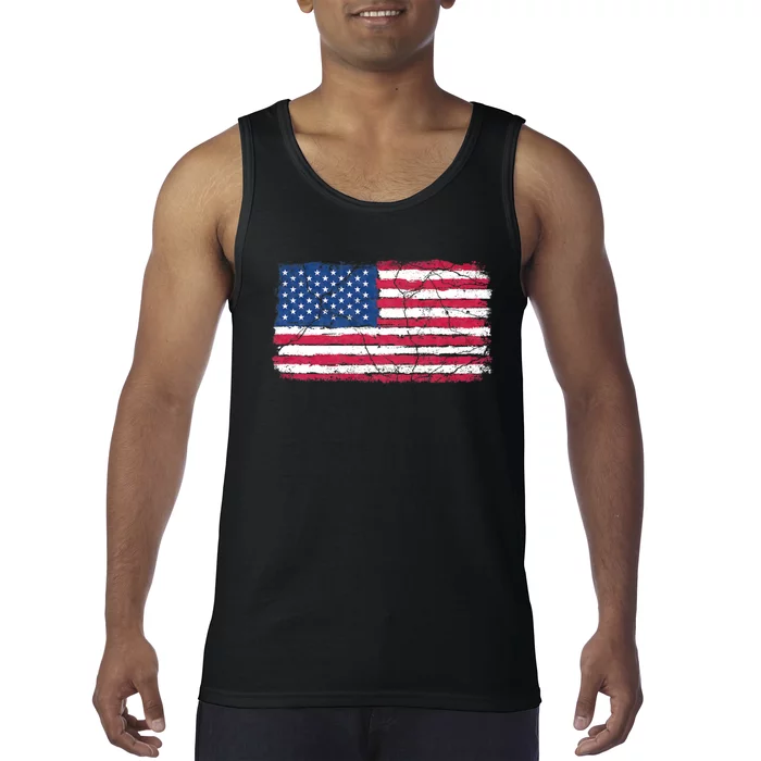 Retro Usa Patriotic American Flag American Flag 4th Of July Tank Top