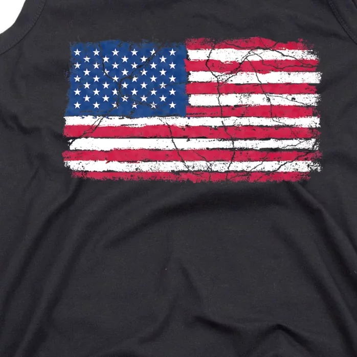 Retro Usa Patriotic American Flag American Flag 4th Of July Tank Top