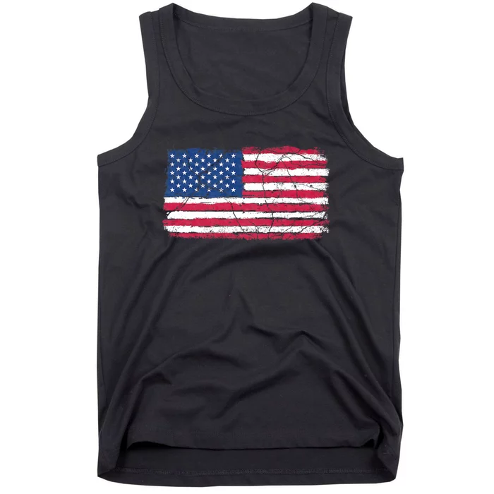 Retro Usa Patriotic American Flag American Flag 4th Of July Tank Top