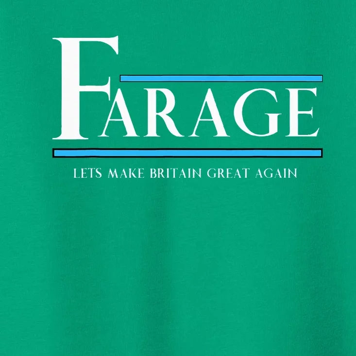 Reform Uk Party Nigel Farage Election Support Toddler T-Shirt