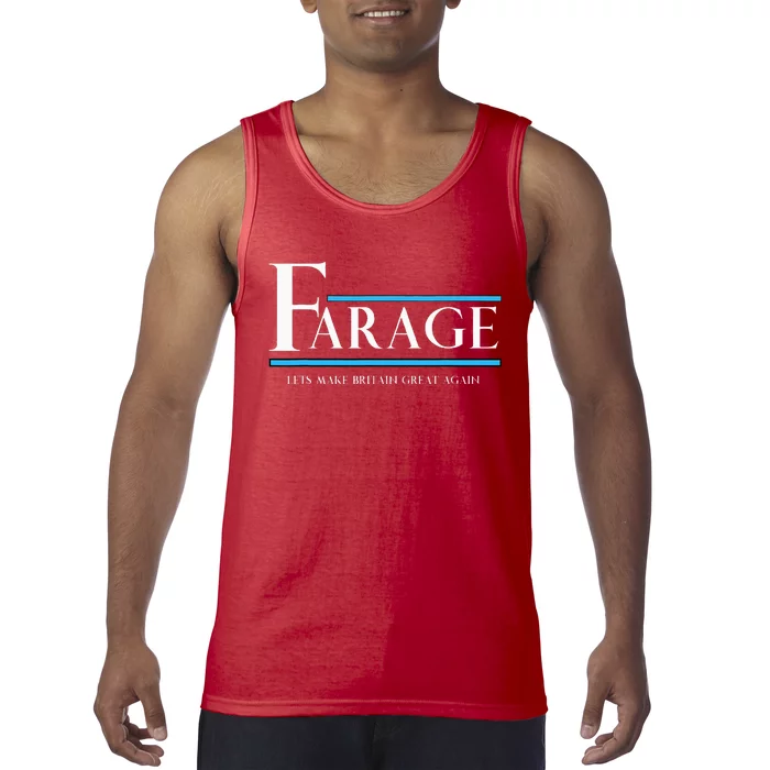 Reform Uk Party Nigel Farage Election Support Tank Top