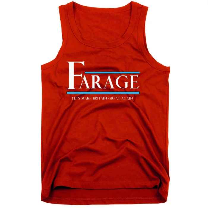 Reform Uk Party Nigel Farage Election Support Tank Top